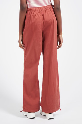 Pantalon parachute Rouge