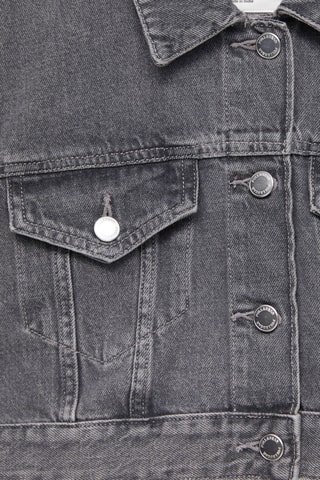 Veste cropped en jean - Gris