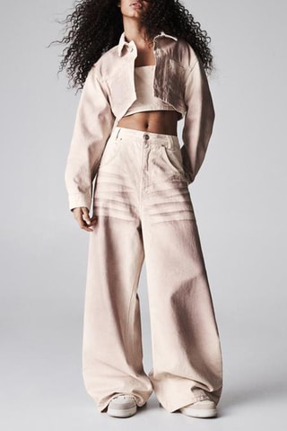 Veste en jean cropped - Rose