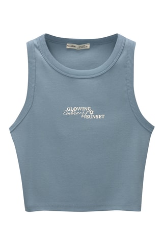 Crop-top - Bleu