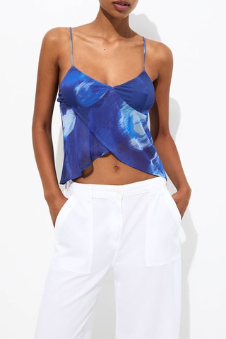 Crop top tie and dye - Bleu