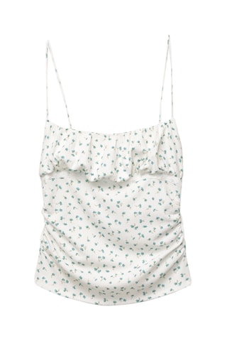 Top drapé - Blanc