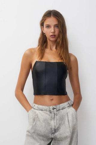 Top bustier - Noir