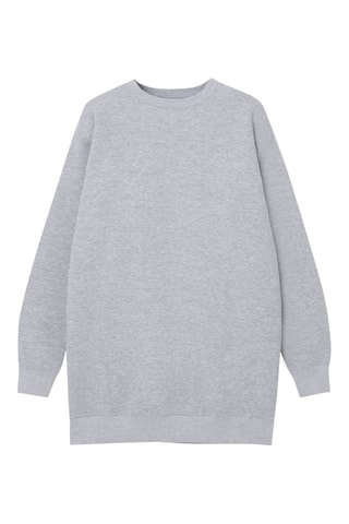 Robe sweat - Gris clair chiné