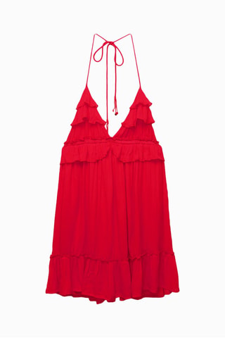 Robe volantée - Rouge
