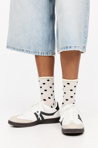 Chaussettes - Ecru et noir