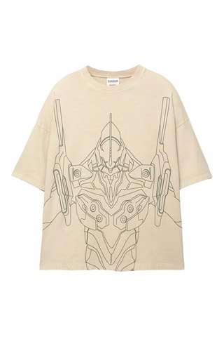 T-shirt Neon Genesis Evangelion - Beige