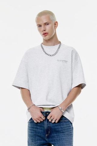 T-shirt - Gris clair chiné