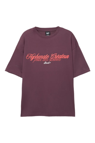 T-shirt boxy - Bordeaux