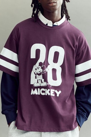 T-shirt Mickey Disney - Bleu marine
