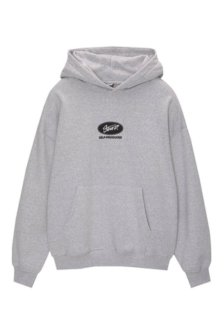 Sweat à capuche - Gris clair chiné