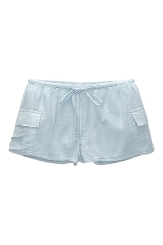 Short en lin - Bleu clair