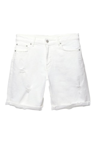 Short slim en jean - Blanc
