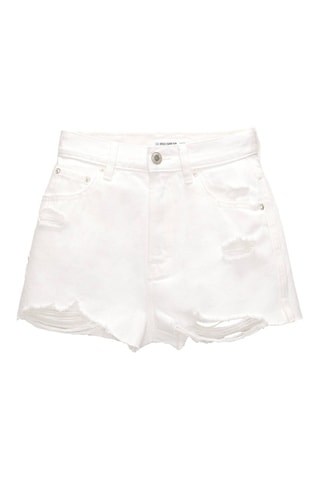 Short mom en jean - Blanc