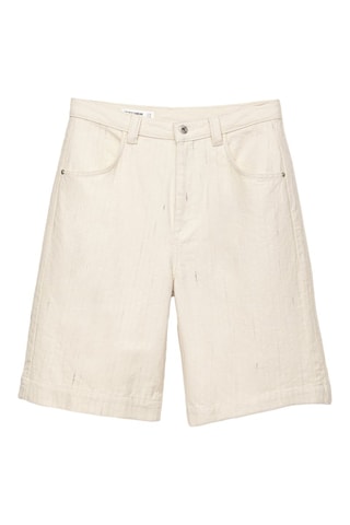 Bermuda en jean - Blanc