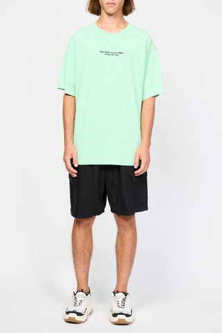 Bermuda cargo en lin - Noir