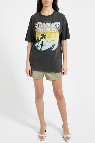Short taille haute Kaki