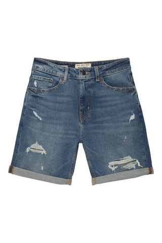Bermuda slim en jean - Bleu
