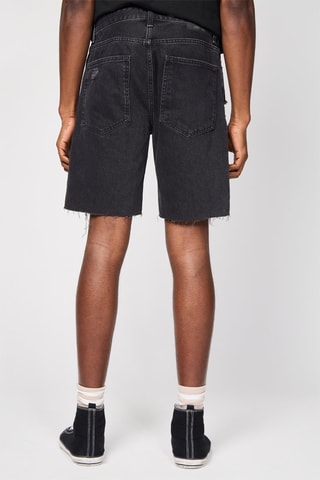 Bermuda straight en jean - Noir