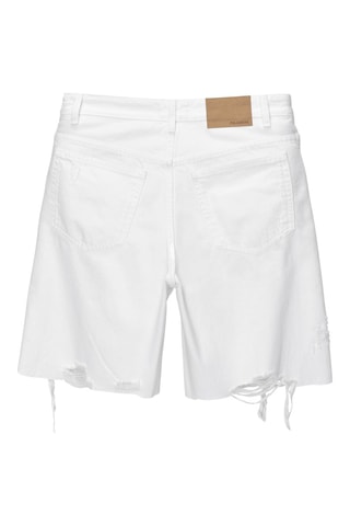Bermuda droit en jean - Blanc