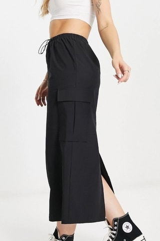 Jupe droite taille haute - Noir