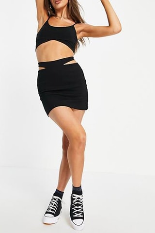 Minijupe taille haute - Noir