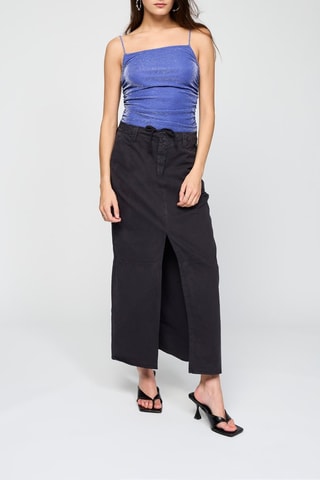 Jupe longue en jean - Bleu marine
