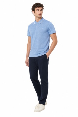 Polo de seda - Azul