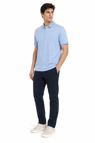 Polo de seda - Azul claro