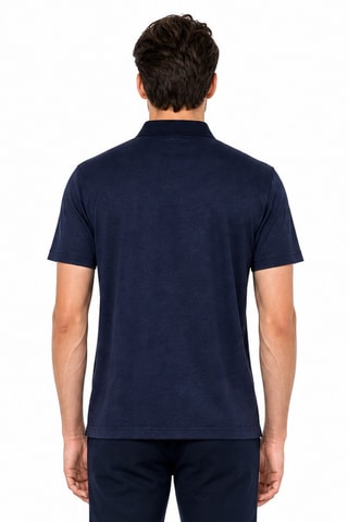Polo de lino - Azul marino