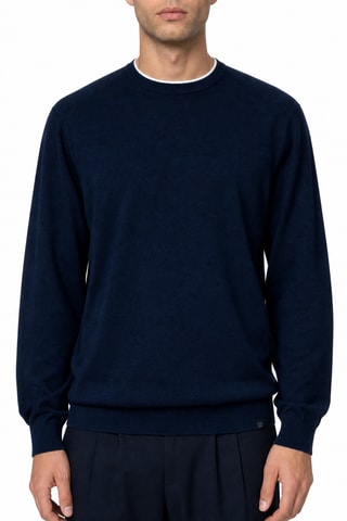 Jersey de seda - Azul marino