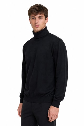 Jersey de lana virgen - Negro
