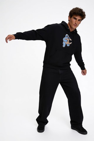 Sudadera con capucha Monstruo de las Galletas - Negro