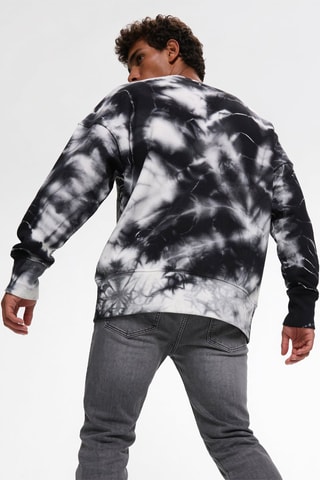 Sudadera tie-dye - Blanco y negro