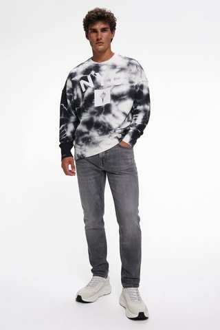 Sudadera tie-dye - Blanco y negro