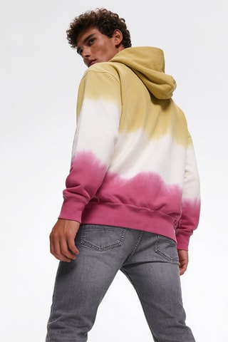 Sudadera dip-dye con capucha - Amarillo
