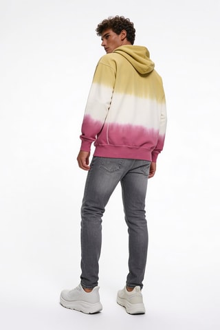 Sudadera dip-dye con capucha - Amarillo