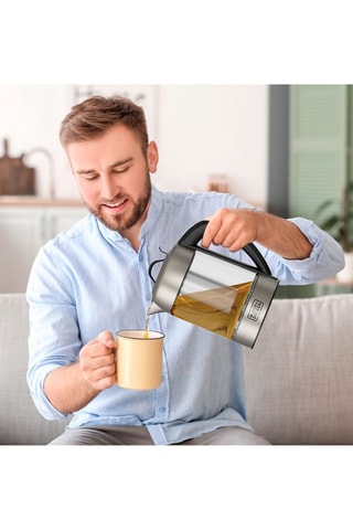 Bouilloire sans BPA - 1,7 l - Noir et argenté