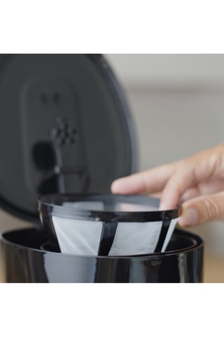 Cafetière - 1,25 l - Blanc, noir et rouge