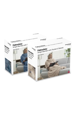 Deken met mouwen en centrale zak - Beige