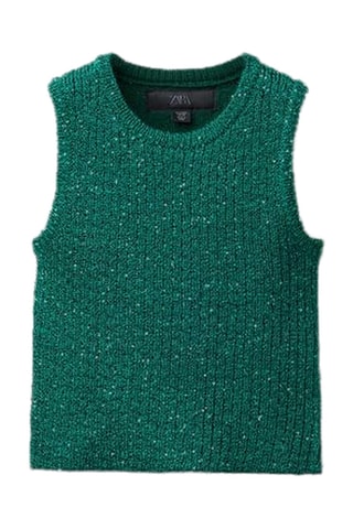 Pull sans manches - Vert foncé
