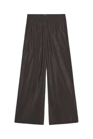 Pantalon wide legs - Marron foncé