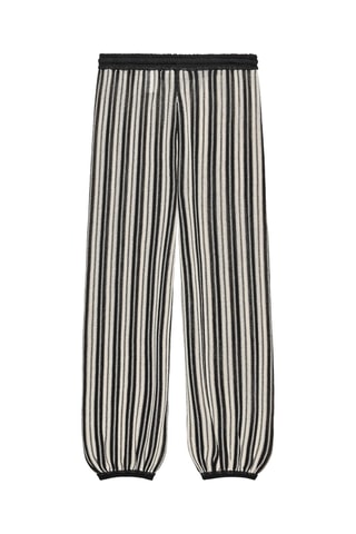Pantalon en lin - Noir et blanc