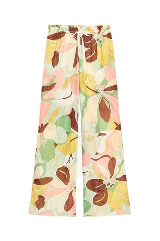 Pantalon en ramie - Jaune et marron