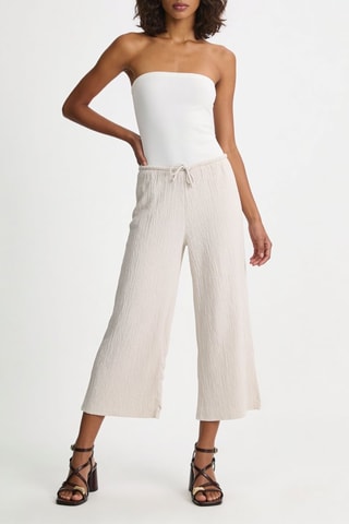 Pantalon wide legs - Beige