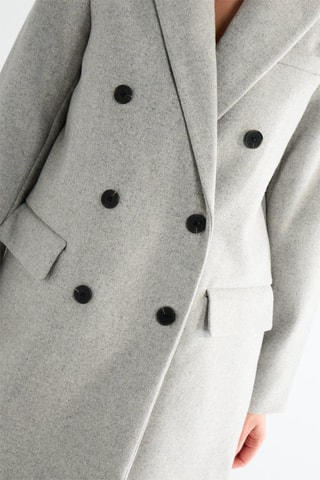 Manteau en laine - Gris chiné