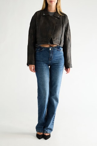 Giacca in pelle - Nero
