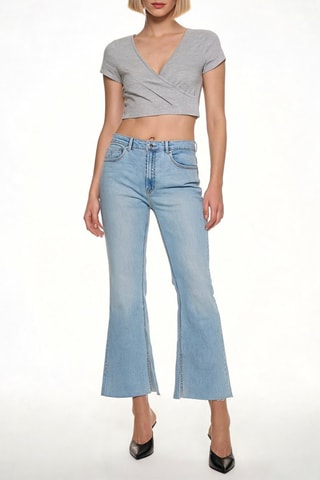 Crop top - Gris clair chiné