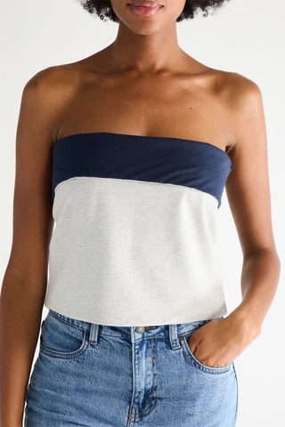 Top bustier - Gris clair chiné
