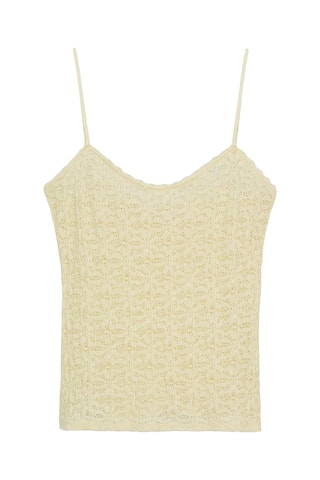 Top en dentelle - Jaune